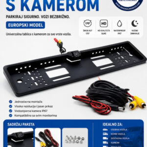 Auto tablica s kamerom