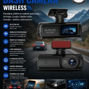 Dash kamera za auto 4K wifi