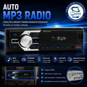 Auto radio mp3 usb fm RGB